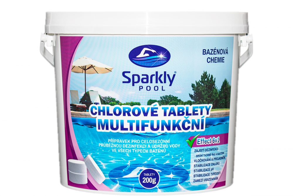 SparklyPool Sparkly POOL Multifunkční 6v1 tablety 200g 3 kgSparklyPool