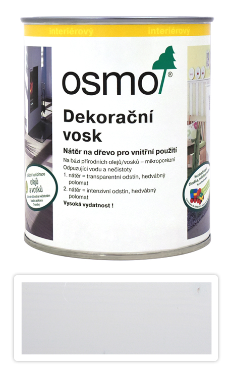 OSMO Dekorační vosk intenzivní odstíny 0.75 l Sníh 3188 OSMO