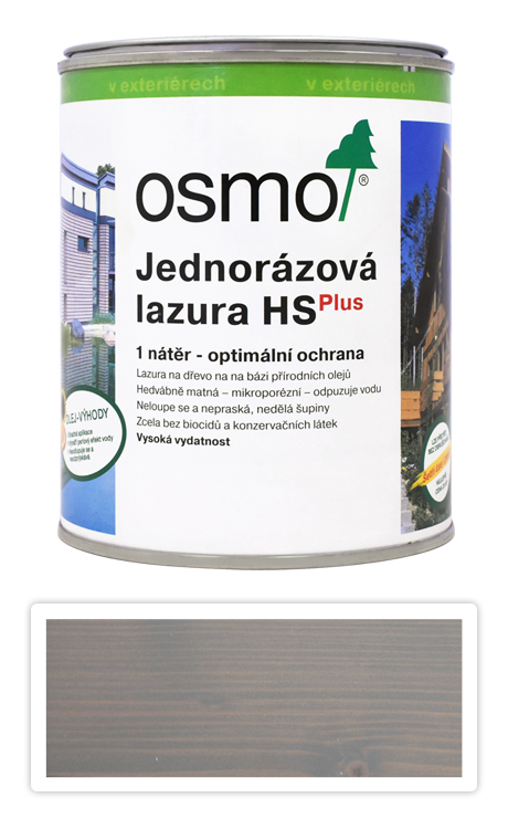 Jednorázová lazura HS OSMO 0.75l Stříbrný topol 9212 OSMO