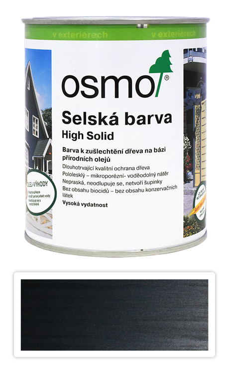 Selská barva OSMO 0.75l Černošedá 2703 OSMO