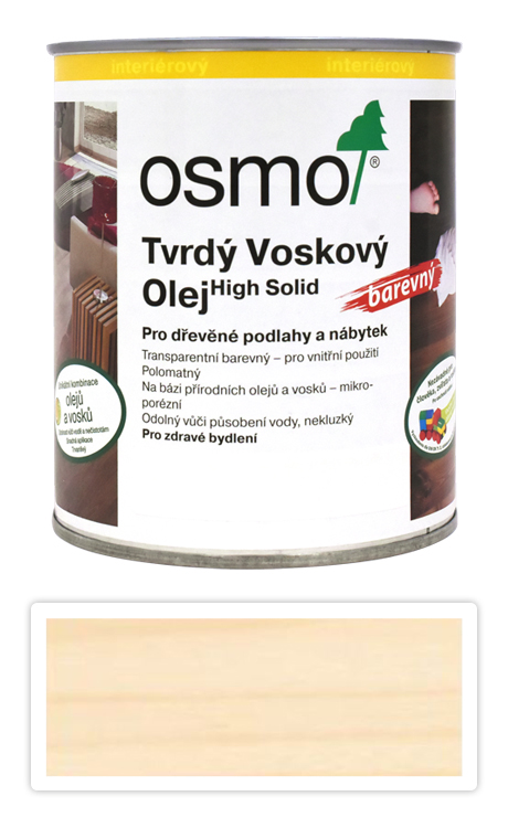 Tvrdý voskový olej OSMO barevný 0.75l Bílý 3040 OSMO