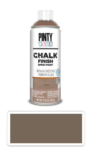 PINTYPLUS CHALK - křídová barva ve spreji na různé povrchy 400 ml Oříškově hnědá CK790 PINTYPLUS