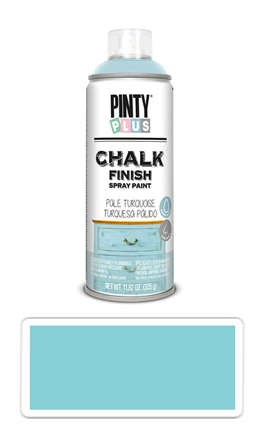 PINTYPLUS CHALK - křídová barva ve spreji na různé povrchy 400 ml Světle tyrkysová CK796 PINTYPLUS