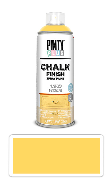 PINTYPLUS CHALK - křídová barva ve spreji na různé povrchy 400 ml Žlutá hořčičná CK801 PINTYPLUS