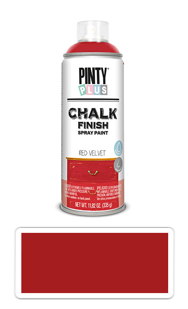 PINTYPLUS CHALK - křídová barva ve spreji na různé povrchy 400 ml Sametově červená CK804 PINTYPLUS